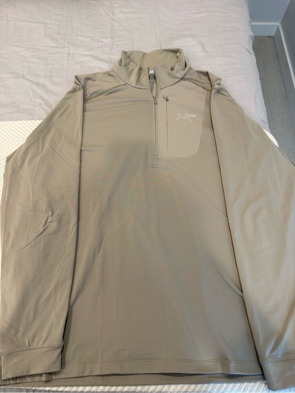 Arc'teryx Rho LT Zip-Neck Base Layer Top - Taupe